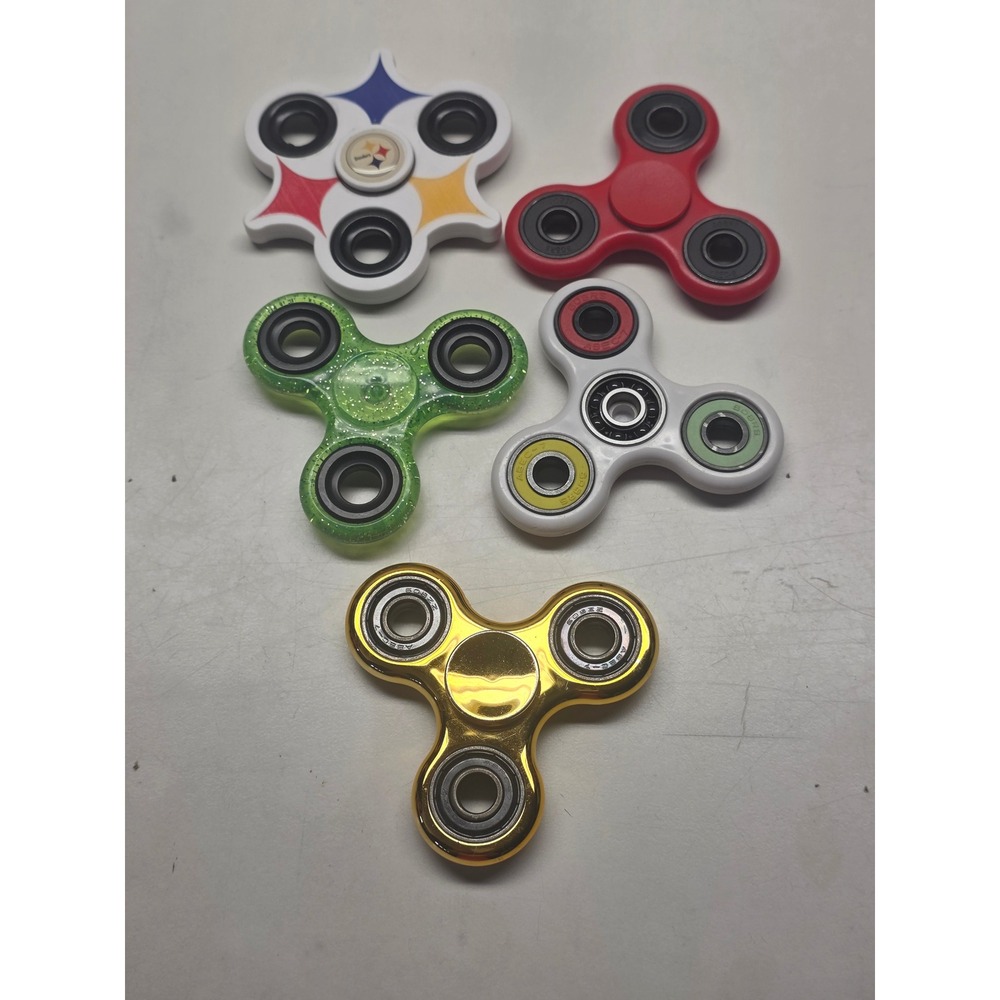 Fidget Spinner Lot of 5 Pittsburgh Steelers Glitter Gold Metallic Red White